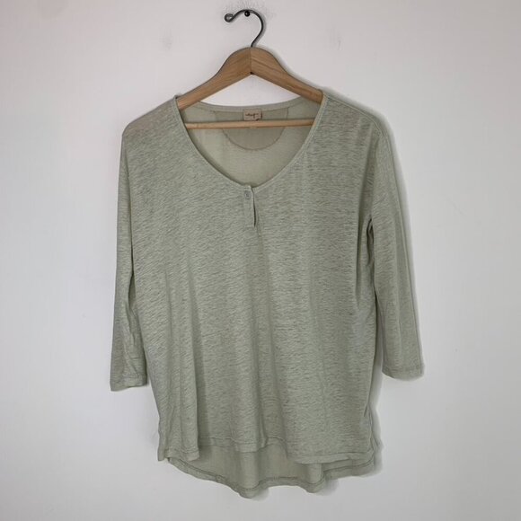 Aritzia Wilfred Top T-shirt Sage Green Burnout Heathered Casual Basic Size XS - Picture 4 of 15